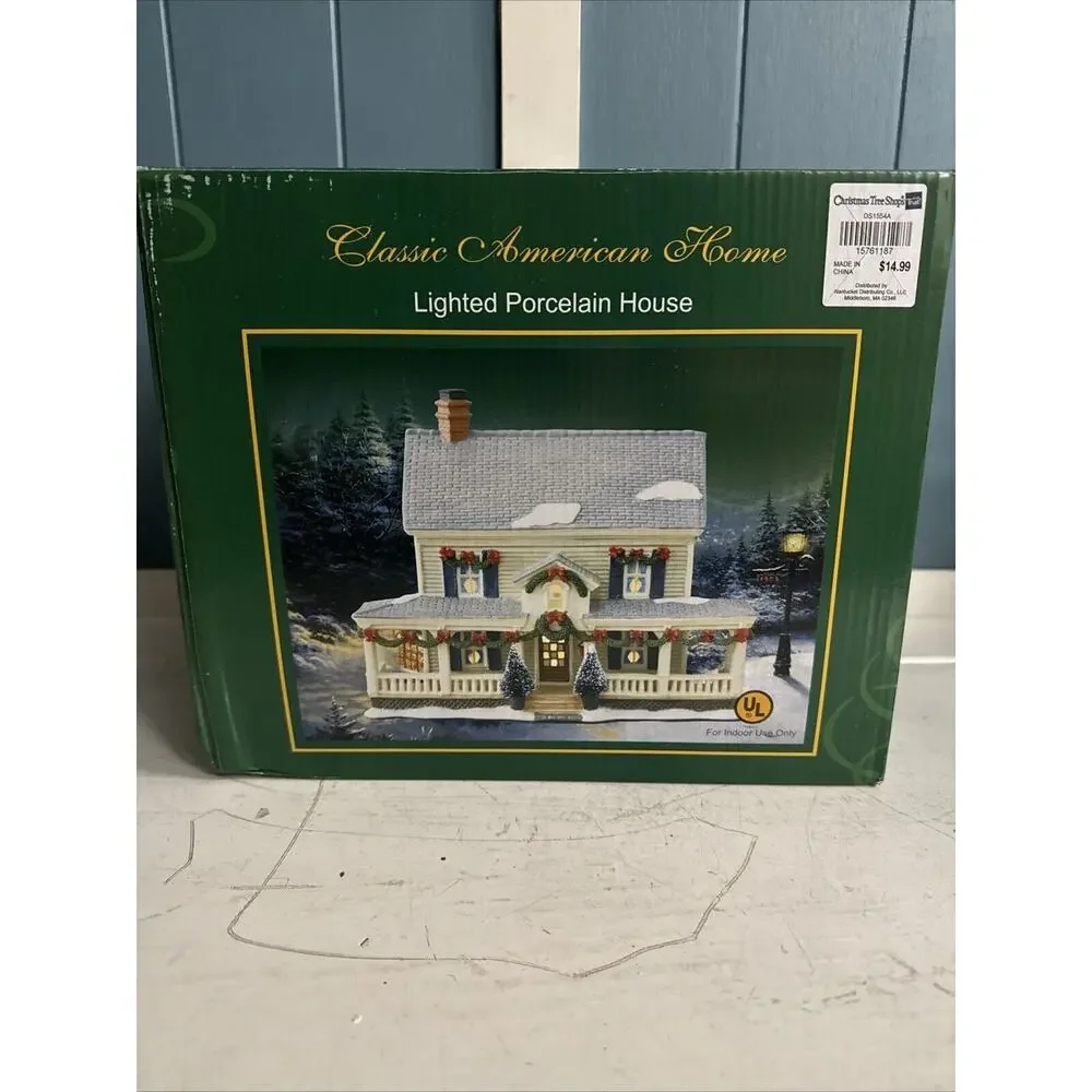 Classic American Home Accents Holiday Porcelain Christmas Village *read